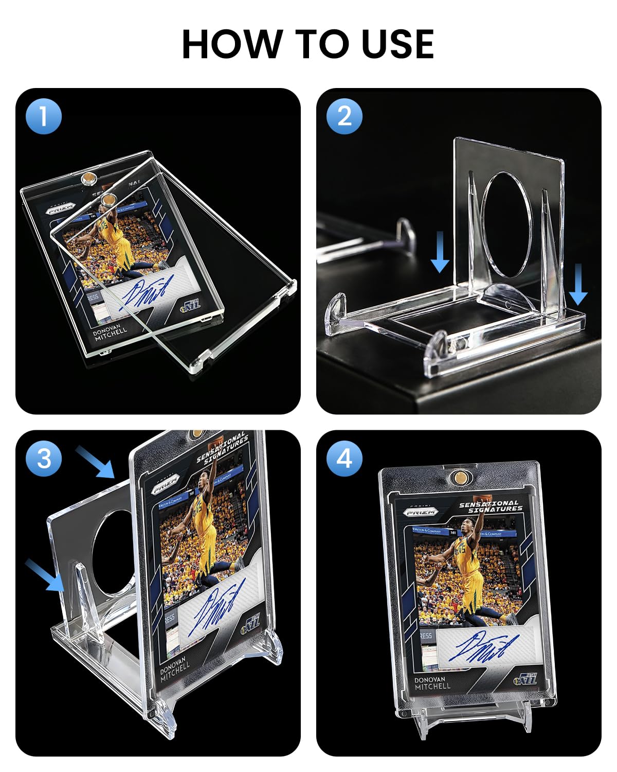 Magnetic Card Holder 10 sztuk 35PT magnetyczne etui na karty z 10 stojakami na karty, etui na karty premium, z ochroną UV/wodoszczelne, do kolekcji kart sportowych Magic, Yugioh.