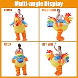JOYBRO Inflatable Chicken Costume for Adult, Funny Rooster Costume, Riding Chicken Suit Perfect for Halloween, Carnival, Mardi Gras, Bachelor Parties, Cosplay and Themed Parties, One Size 150–190 cm