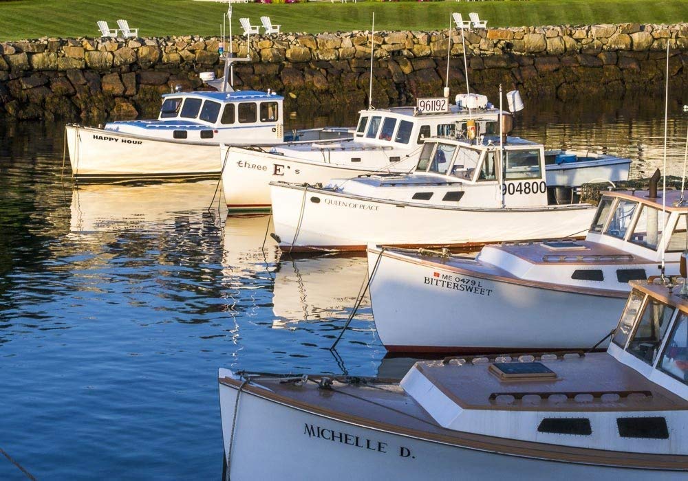 Lobster Boats Perkins Cove Maine Color Photograph