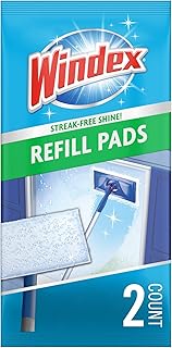 Windex Outdoor All-in-One Glass Cleaning Tool Refill Pads, 2 ct