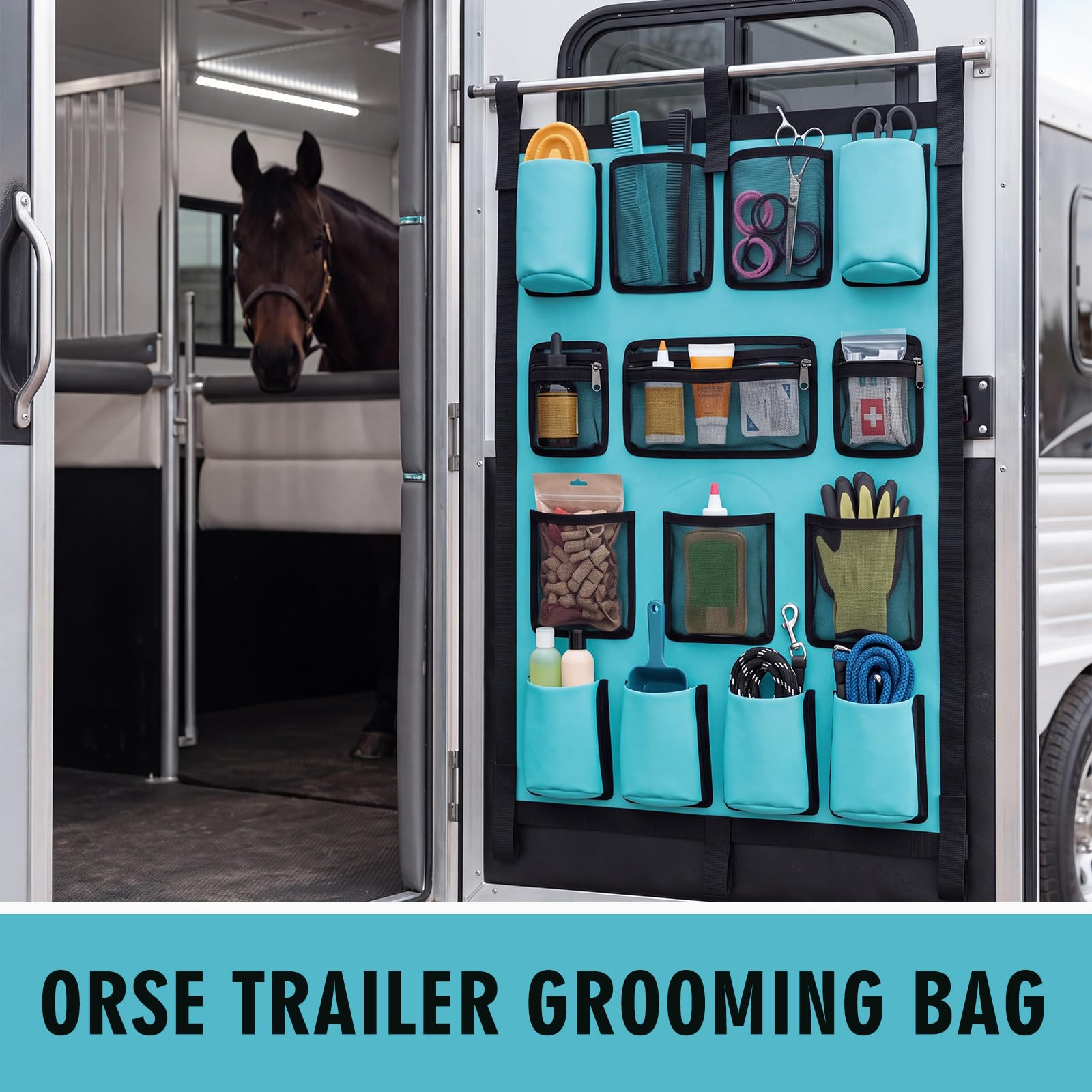 Horse Grooming Bags - 2 Pack for Trailers -5 Horse Grooming Bags - 2 Pack for Trailers -5