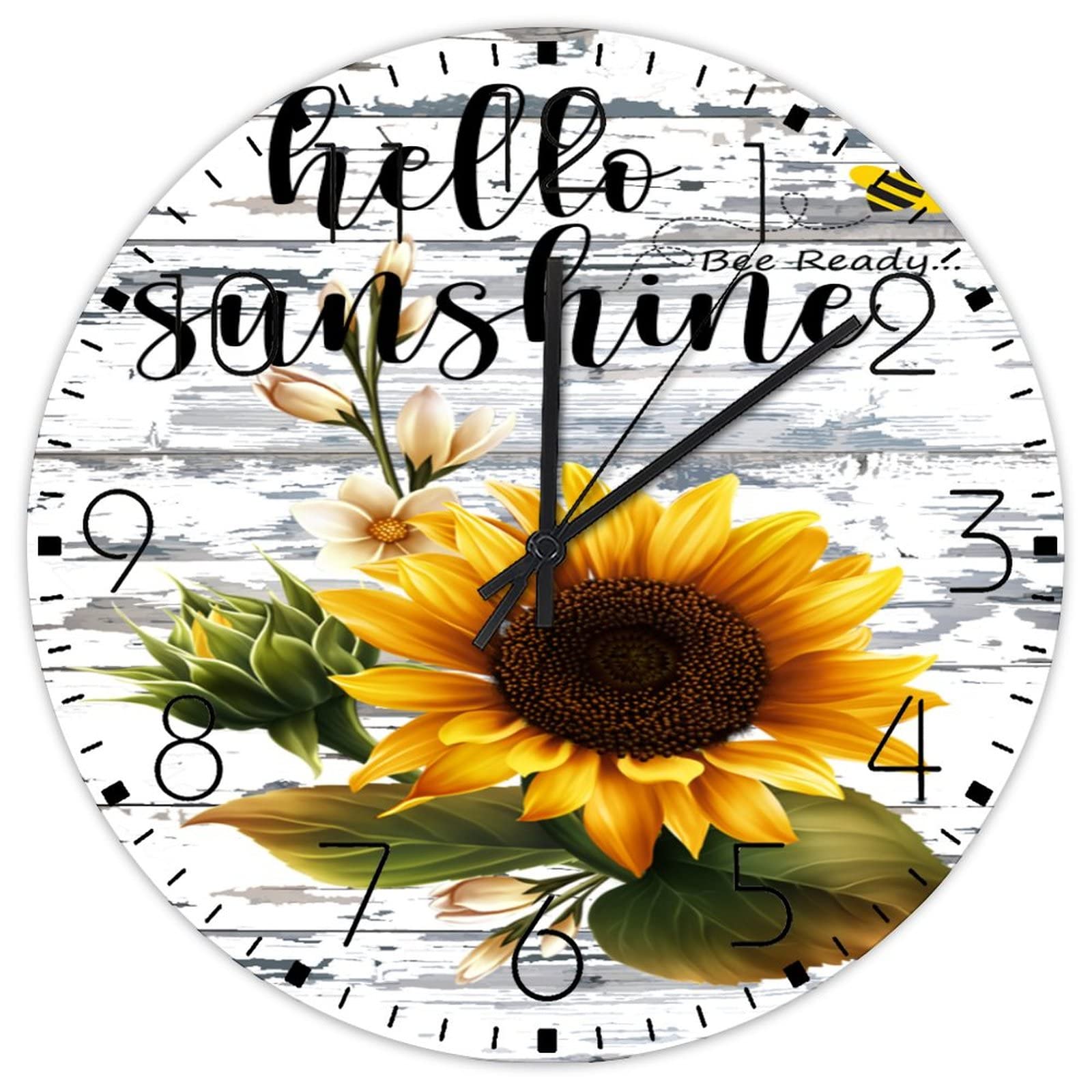 Horloge murale en bois decoration ferme pour illuminer votre salon et cuisine rustique
