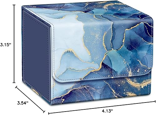 Miniatura 9 de CaseBot Caja de cartas compatible con MTGTCGCCG, funda magnética para tarjetas de juego de gran tamaño que se adapta a más de 180 tarjetas de juego