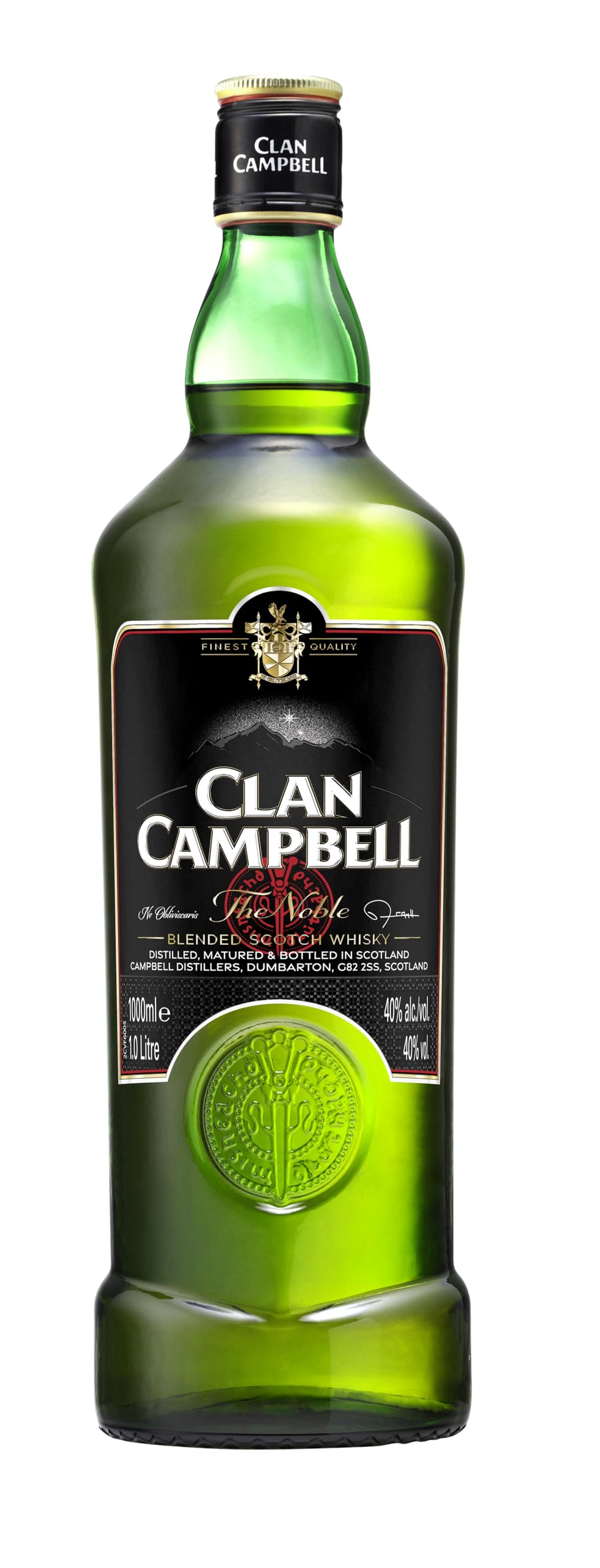 CLAN CAMPBELL THE NOBLE (1 x 1000 ml) – Schottischer Whisky mit Blumen- & Vanillenoten, Scotch Whisky kombiniert die besten Grain- & Malt Whiskys Schottlands – 40% Vol.
