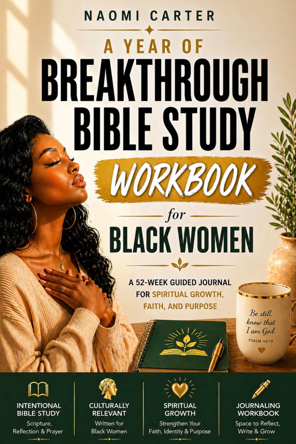 A Year of Breakthrough Bible Study: Workbook for Black Women: A 52-Week Guided Journal for Spiritual Growth, Faith, and Purpose