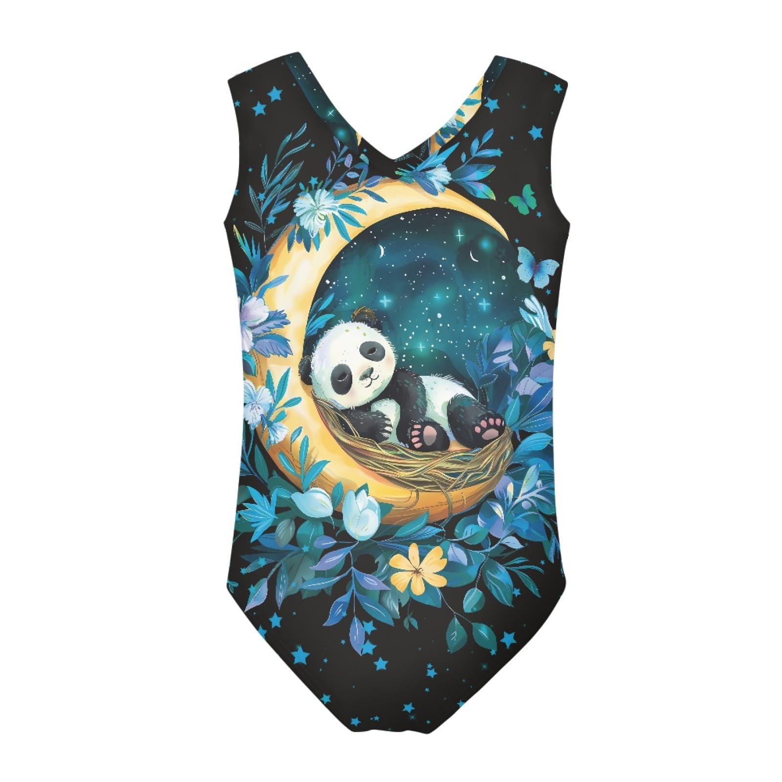 AFPANQZ Cute Panda Print Swimsuit for Toddler Girl 13-14t Swimwears Breathable Sleeveless Swimwear Bathing Suit Beach Bodysuit Summer Pull On Swimming Racing Pink Flowers