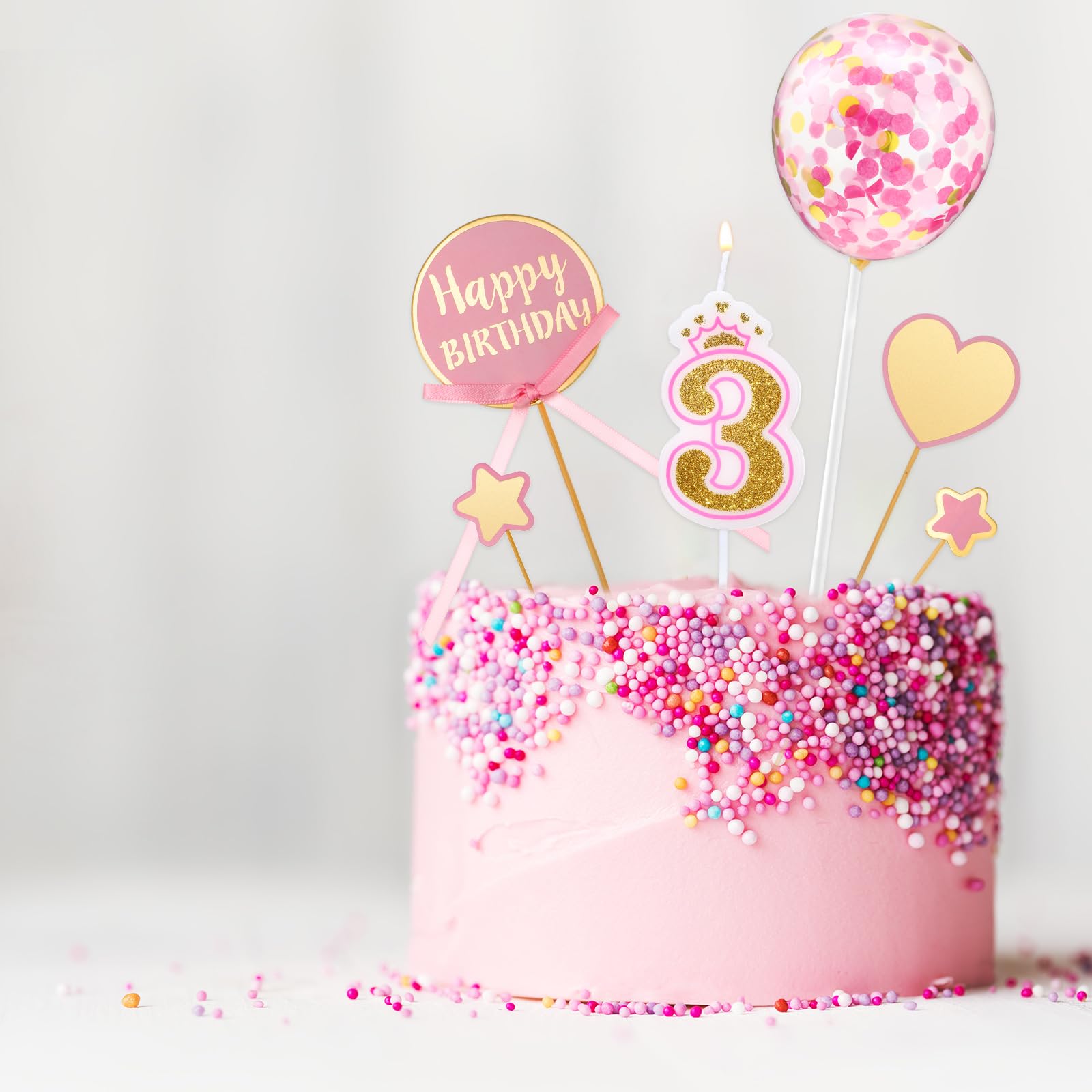 3. Geburtstag Deko-Set – Donut & Eiscreme Ballons, Banner & Torten-Topper Für Kinderpartys