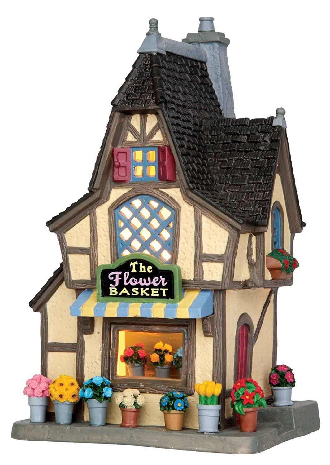 Lemax Yellow The Flower Basket - Christmas Village