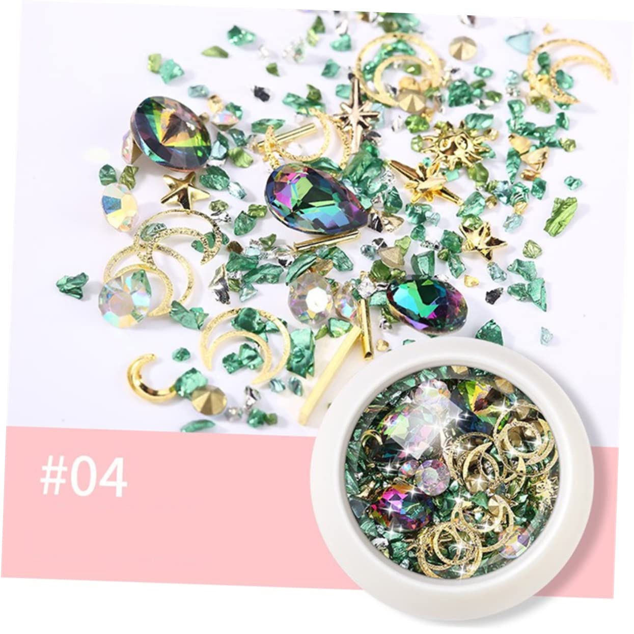 minkissy 18juegos Sets De Accesorios De Arte De Uñas Rhinestones Para Decoración De Manicuras Suministros De Belleza Para Mujeres Estilo