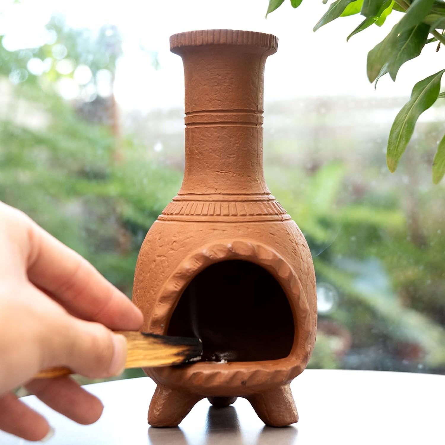 BOOXMIMI Handmade Palo Santo Holder and Sage Holder White Smudge Burner for Burning Sticks Incense Cone Bowl Ceramic Pot Ideal for Aromatherapy Home Decor Spiritual Practices