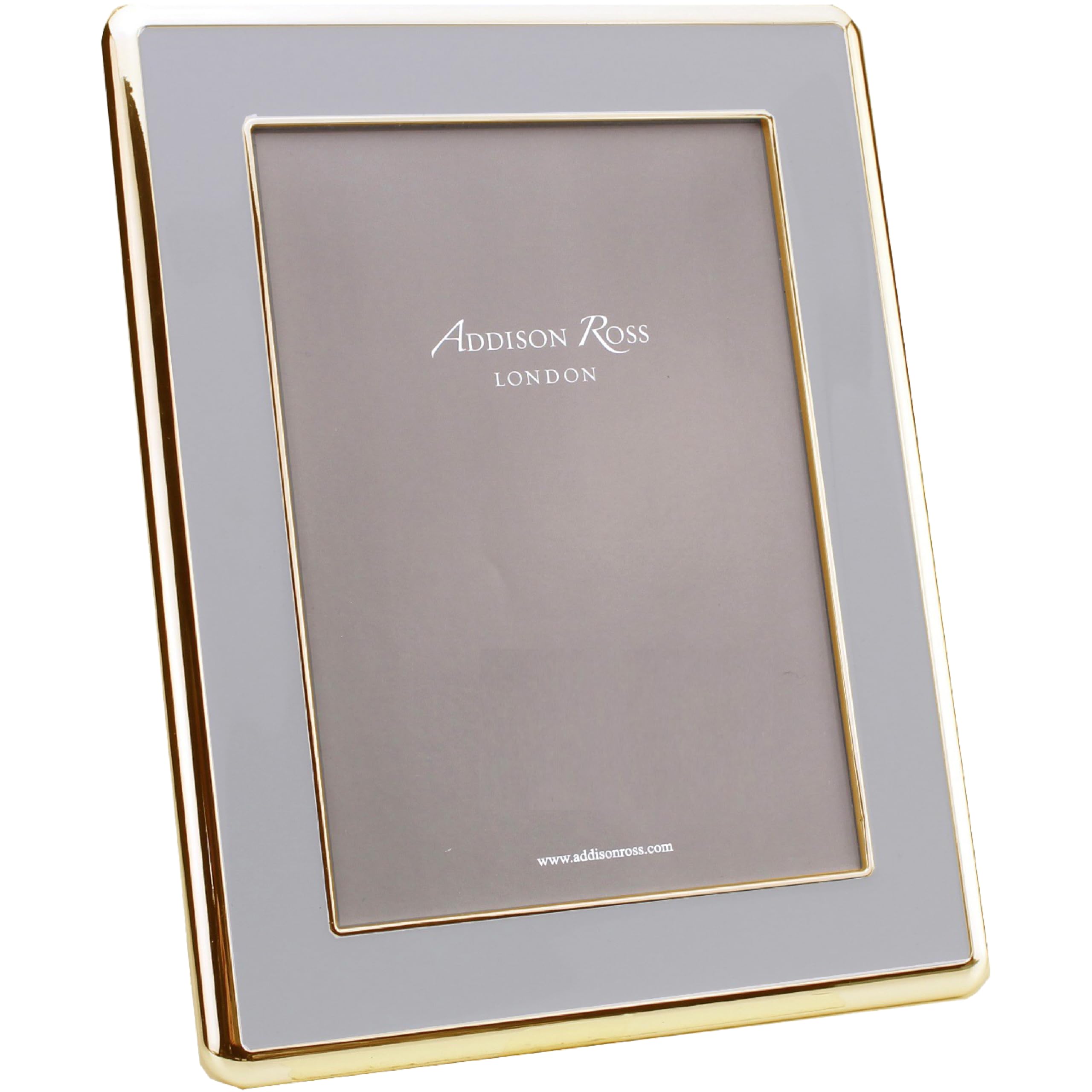 Addison Ross Grey Photo Frame 4X6cm - Portrait Or Landscape Display - Ideal Picture Frames For Gifting - Gift For Weddings, Birthday, Anniversary - Modern Design - Gold & Stone - 30Mm