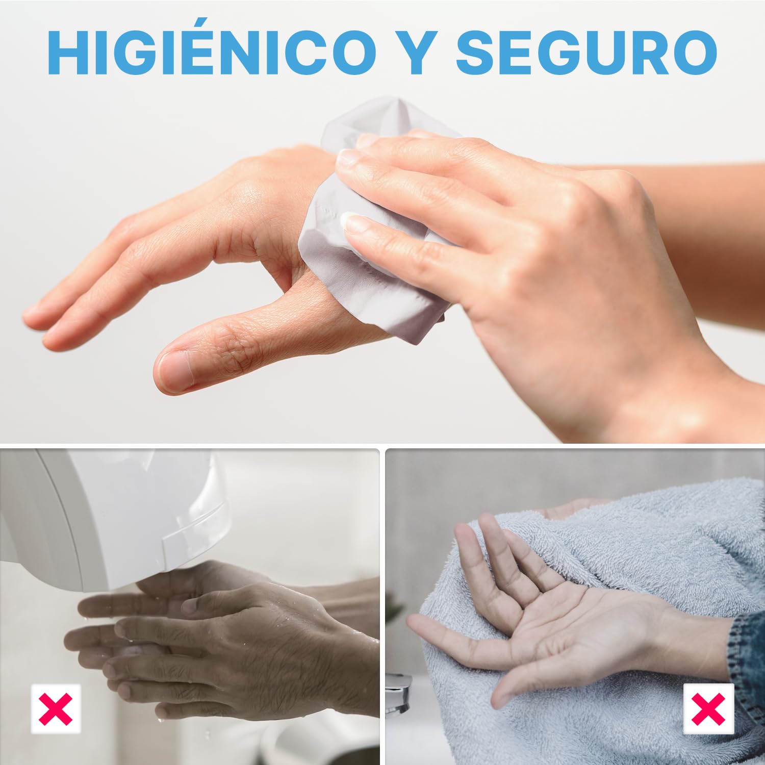 ARNOMED papel secamanos 10.000 uds, toallas secamanos de 1 capa con pliegue en V, 25x23cm de cocina, papel manos baño natural, 20x250, toallas para manos para dispensador