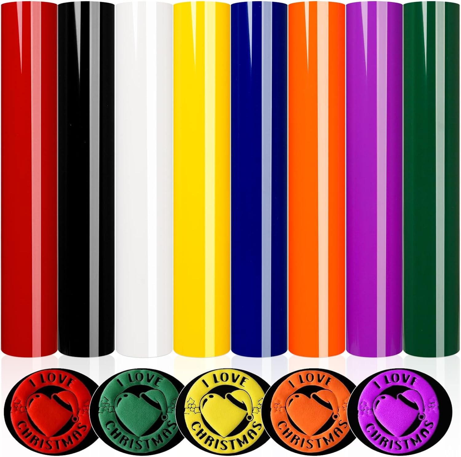 3D Puff Heat Transfer Vinyl Bundle - 7 Colors 12x10 Inch HTV Sheets