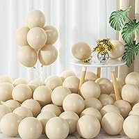 Vista 28 de Globos de arena blanca 60pcs de 5 pulgadas globos pequeños beige para arco de guirnalda de globos, redondos de 5 pulgadas, mini globo de látex