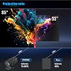 Mini Projektör, HY320 Mini 4K 200 ANSI Projektör Wifi 6 ve Bluetooth 5 ile, Taşınabilir Projektör Otomatik Eğim Düzeltme, 30-130 Ekran, 180° Döndürülebilir (Siyah)