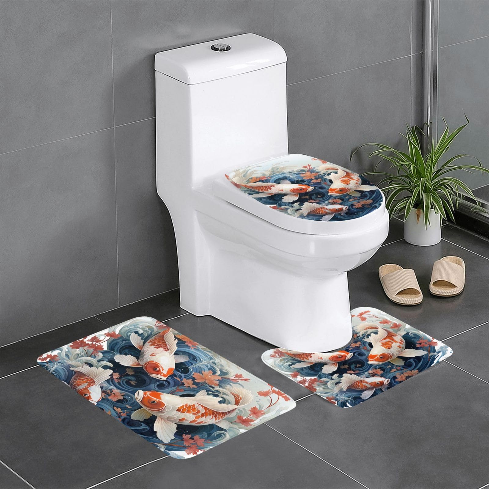 Tapis de bain poissons pour chambre à coucher et douche