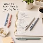 Stylos Gel FIOVER 5pcs Encre Noire Sèche Rapidement Pointe Fine Stylo Écriture Fluide pour Fournitures Scolaires Bureau Maison, Cadeaux pour Femmes et Hommes