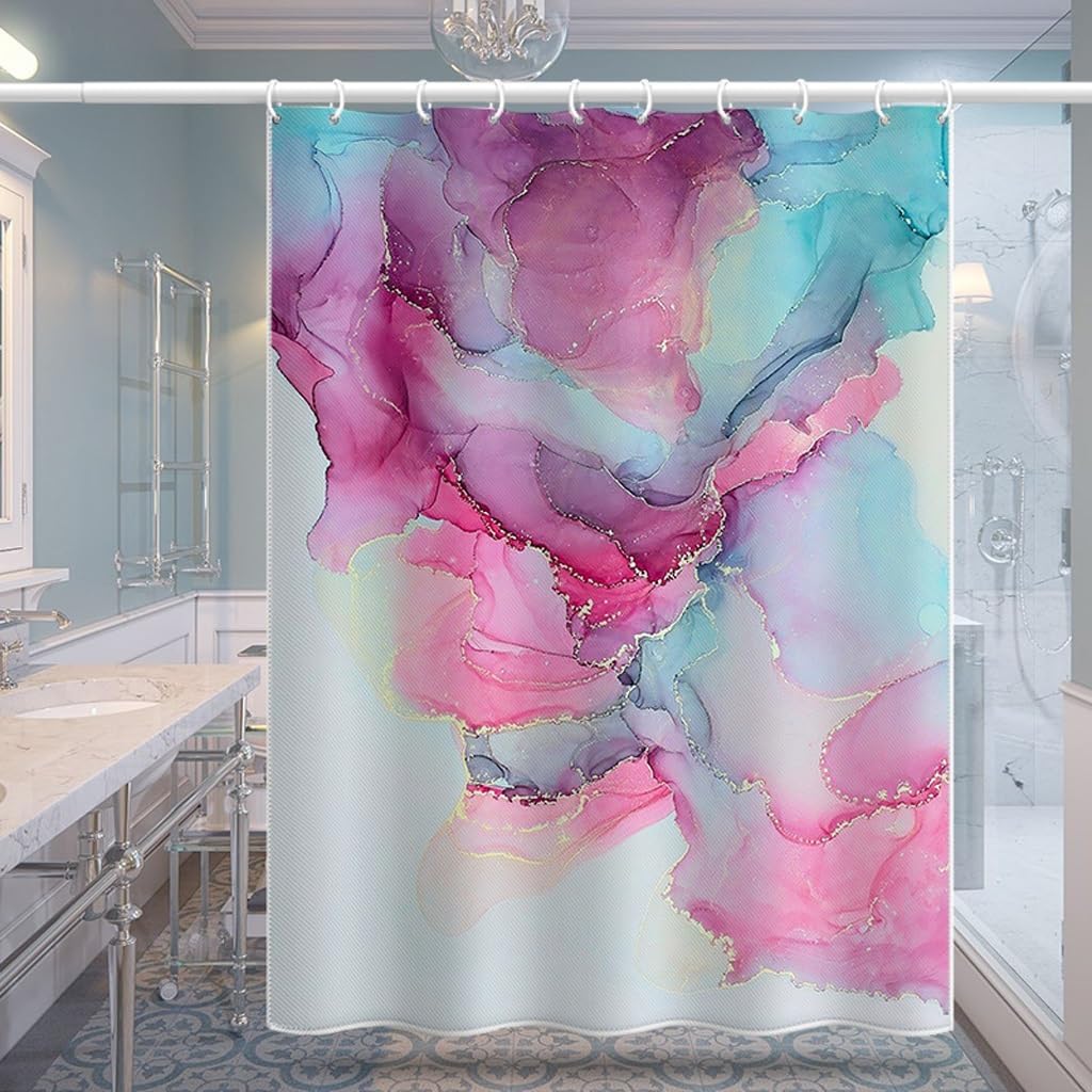 Shower Liner Shower Curtain Bathroom Curtain Waterproof Cloth Thickened Shower Curtain Toilet Door Curtain Bathroom Shower Partition Curtain Suitable for Bathroom (Size : W120xH180cm) ()