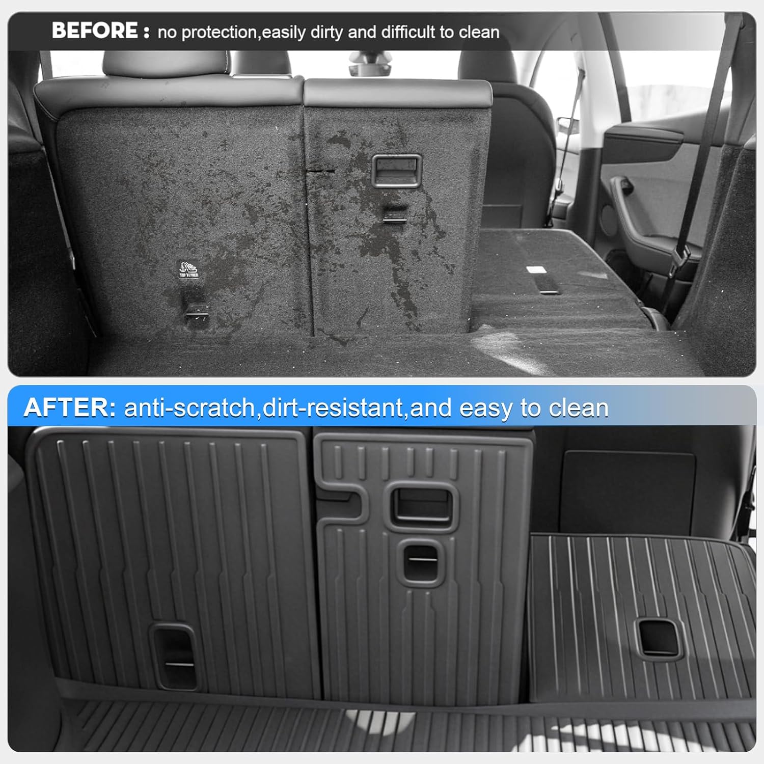 TPE All Weather Rear Seat Back Cover Fits for Model Y Juniper 2025-2026,Waterproof & Wear-Resistant Rear Seat Backrest Protector Interior Accessory 5-Seater