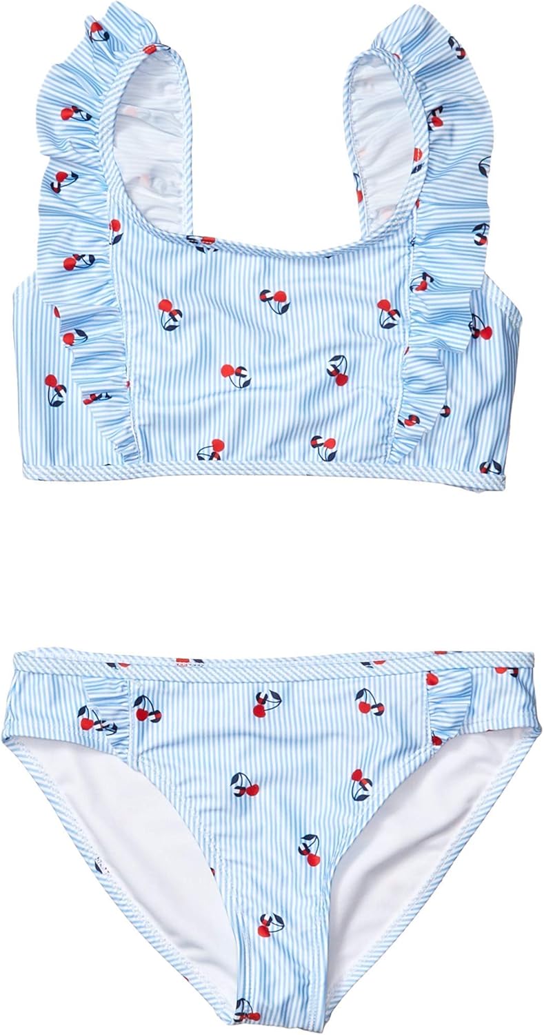 Tommy Hilfiger Girl's Two-Piece Solid Bikini with Contrast Binding (Big Kids)
