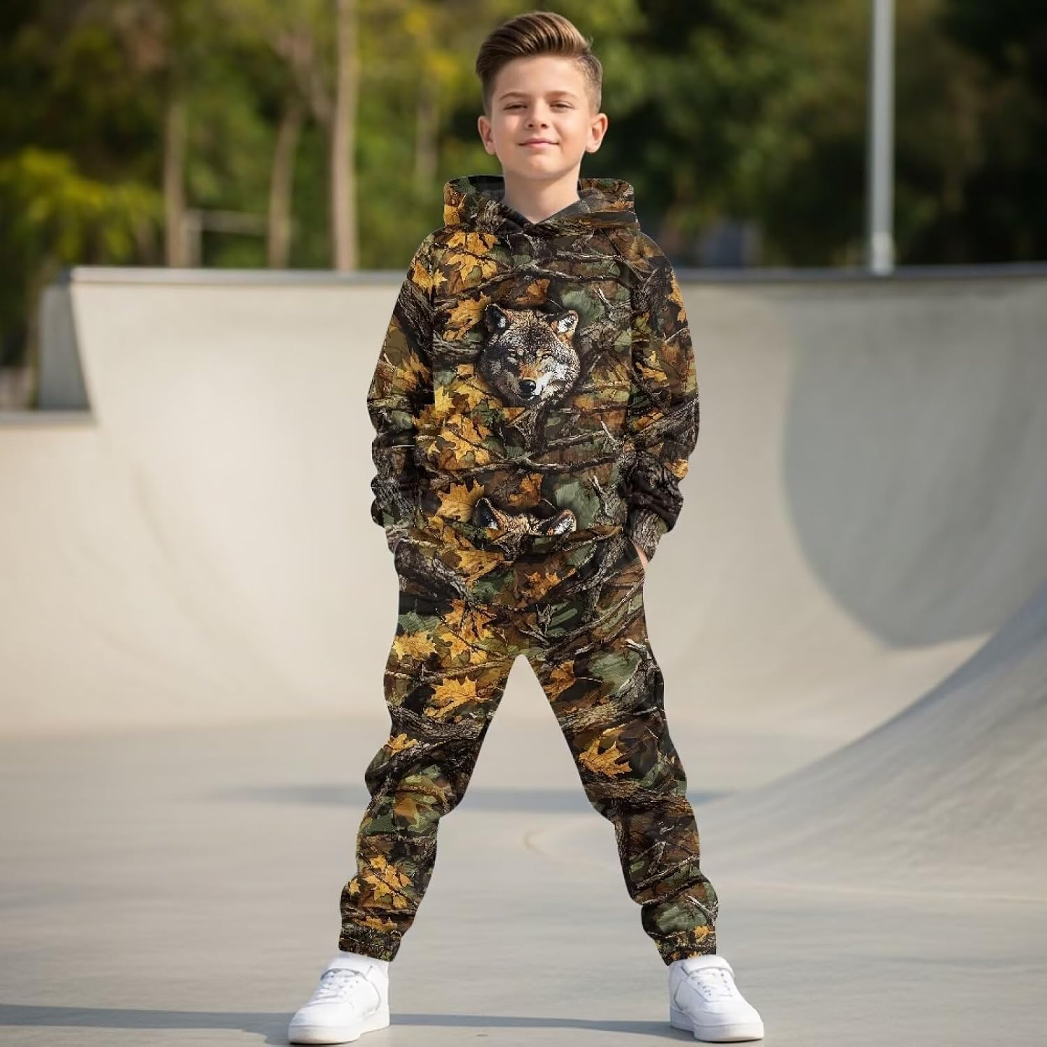 Pensura Kid Boy Girl Outfit Long Sleeve Pullover Hoodie and Jogger Pants, Graphic Printed Outfit Set of 2