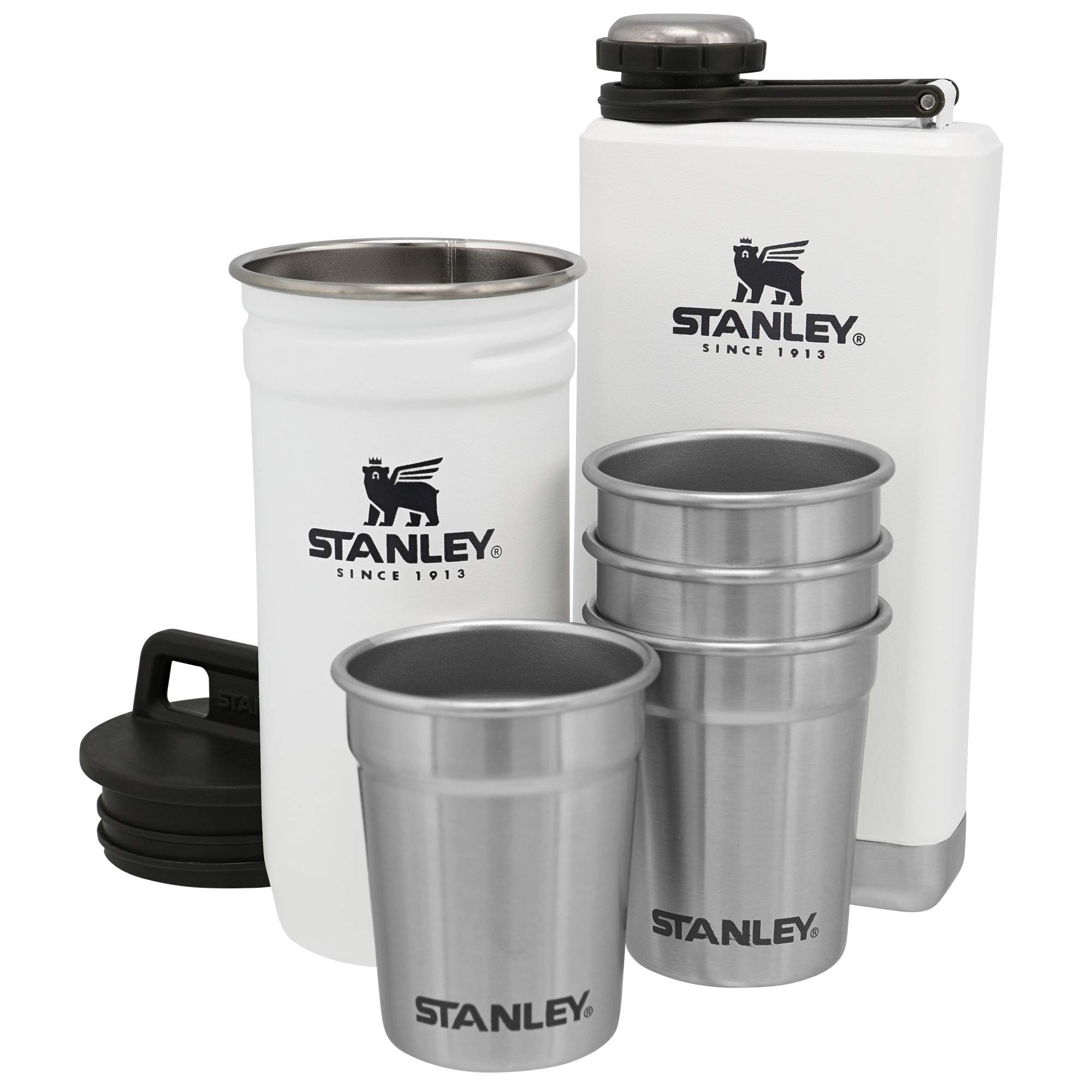Stanley Stainless Steel Shot Glass And Flask Gift Set, Outdoor