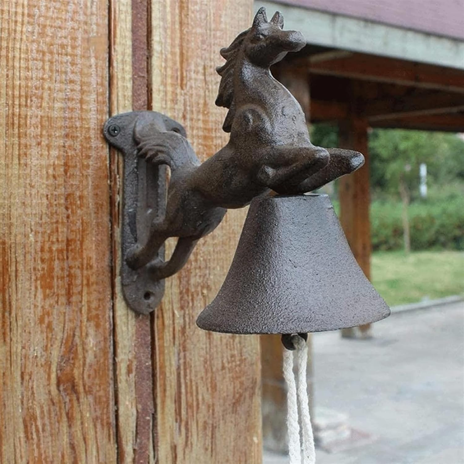 DogmiL Cast Iron Door Bell Dinner Bell Dinner Bell Outdoor Wall Mounted Doorbell Iron Doorbell Vintage Welcome