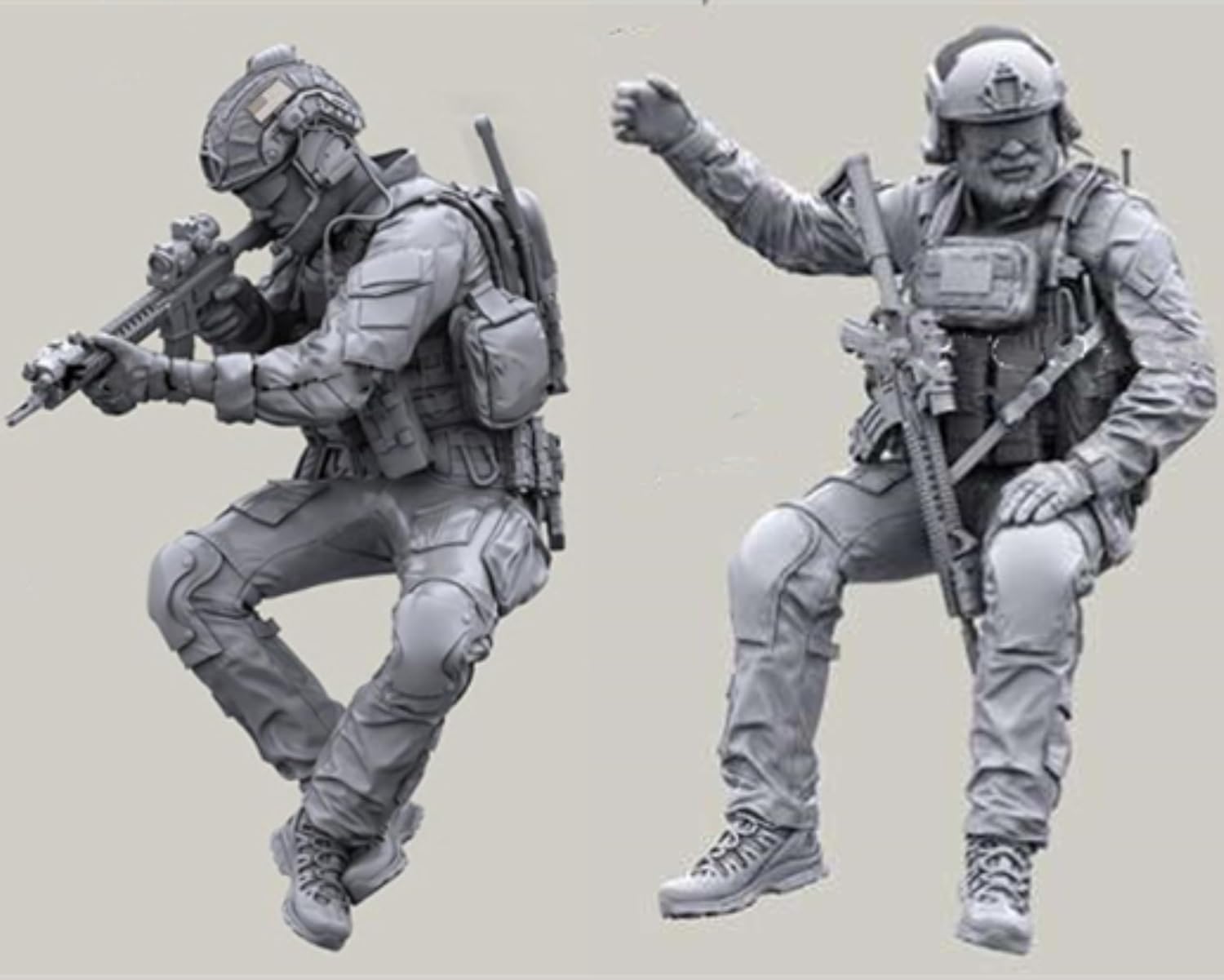 Bhowsa 1/35 US Helicopter Commando Resin Model Kit, Unpainted and Unassembled (2 People, no Aircraft) //Y3jO7lo4