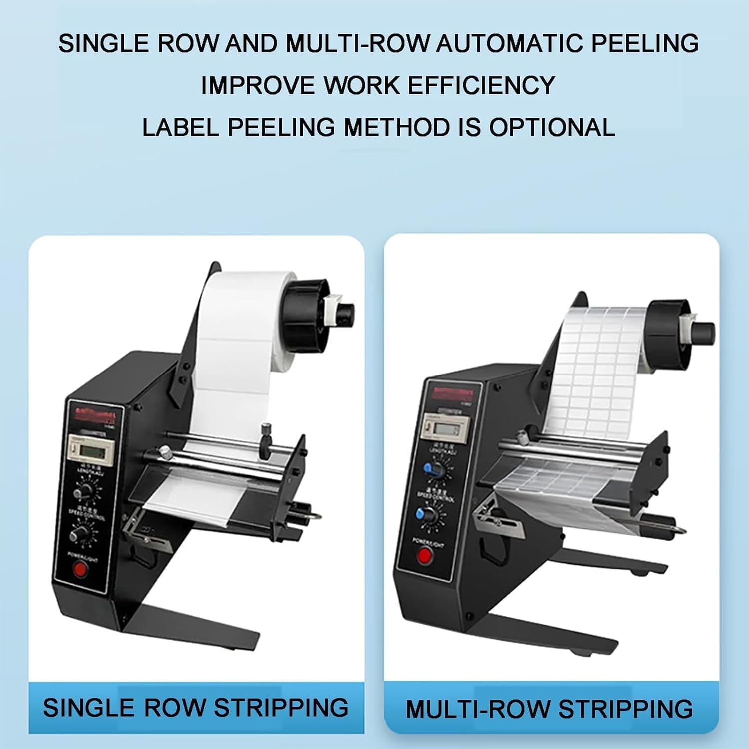 Automatic Label Dispenser, Efficient Stripper Separating Machine, 1-8m/min Speed Adjustable/Label Width 5-140mm/Auto Counting 0-999999