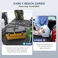 Vista 5 de HUAALIUCHE Recuperación de carga de camioneta de 5 pies,Recuperador de carga multiuso,Gancho telescópico para recuperador de carga,Herramienta