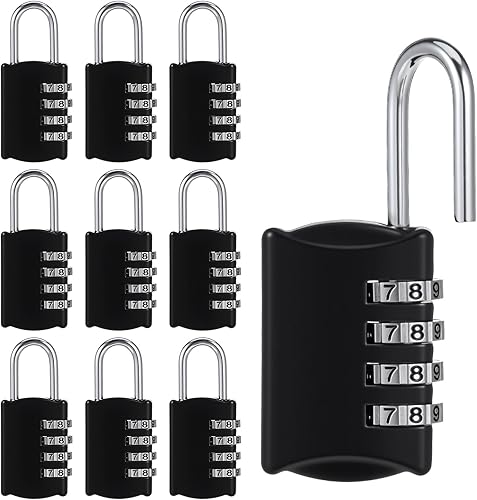 Cerradura de combinación de 4 dígitos de 4 dígitos, pequeña combinación de números de equipaje, candado impermeable para viajes, caja de