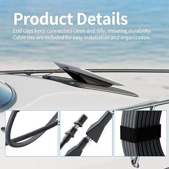 EAZUSE Starlink Performance Gen 2 Cable 10M/32.8FT, Starlink Flat High Performance Cable Waterproof for FHP Dish and Power Supply