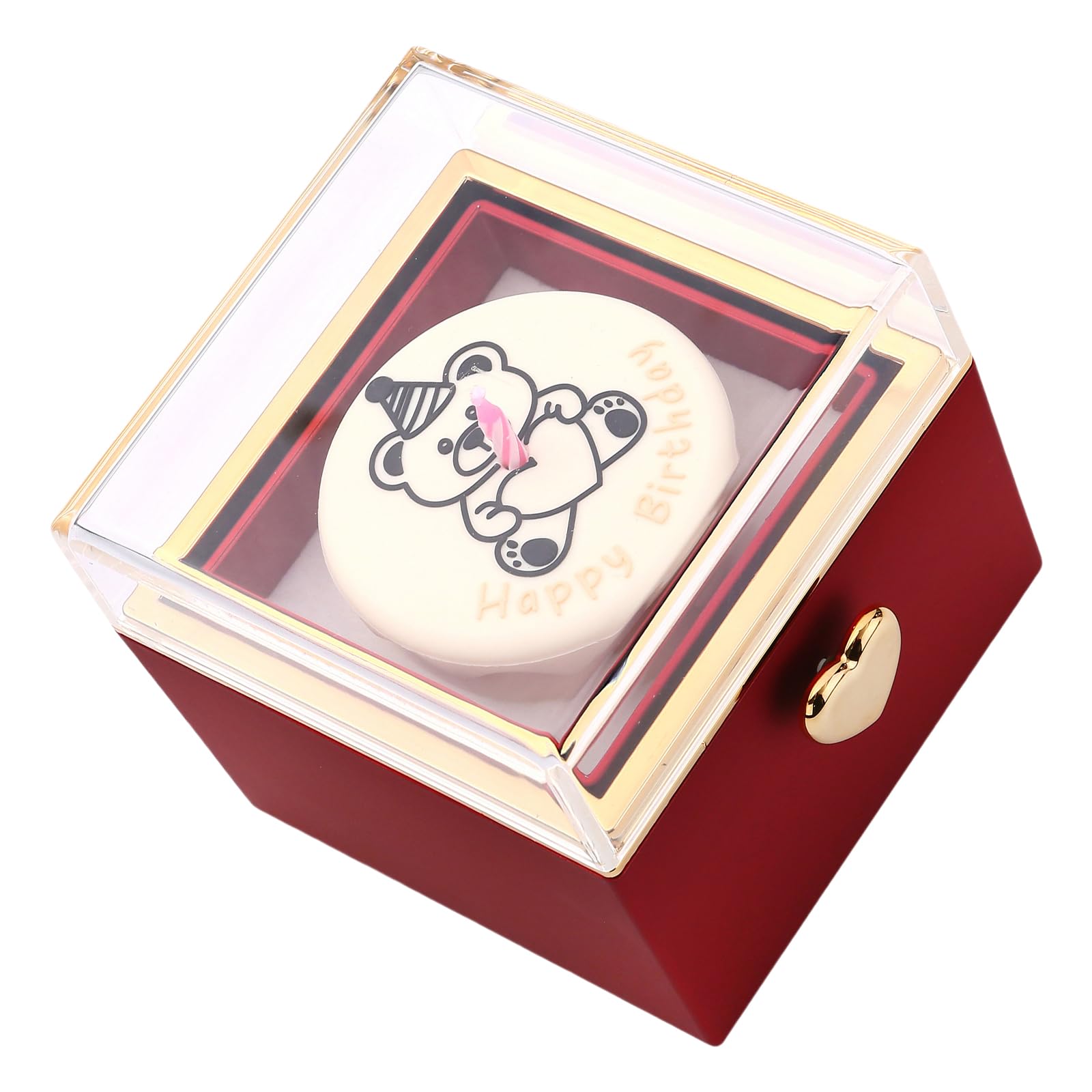 Jazuaiao Rotating Rings Box for Proposals and Surprises Holder Rings Case Elegant Jewelry Presentation Case Holder Box