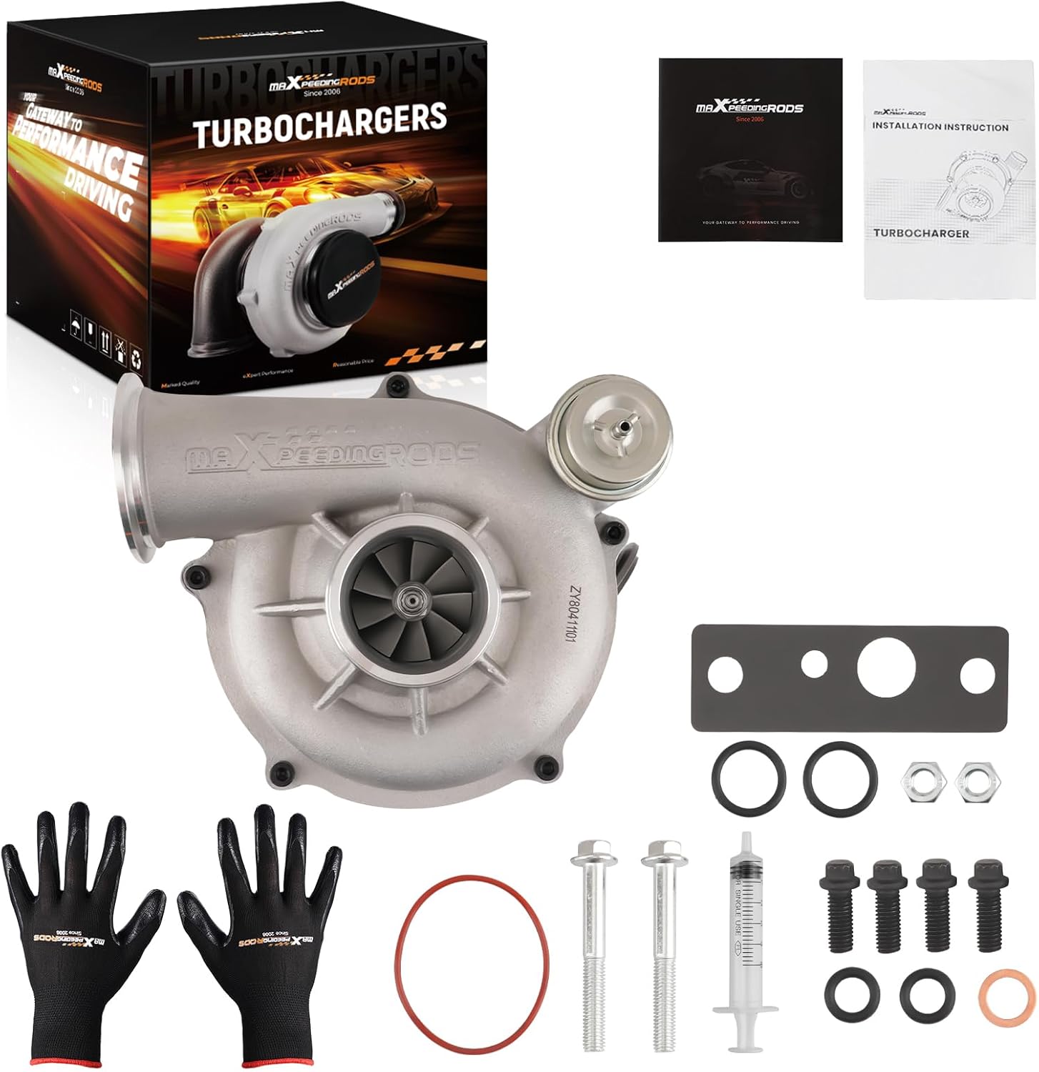 maXpeedingrods Turbo Turbocharger GTP38 for Ford Excursion 2000-2003, F250 F350 F450 F550 Super Duty 1999-2003 V8 7.3L, 1831383C92, Basic PVL Series