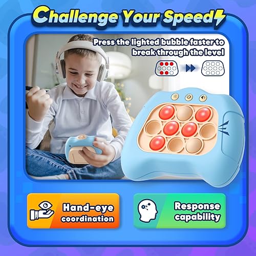 Miniatura 23 de Juego de mano para niños de 6 a 12 años con luces y sonidos, juguetes sensoriales para niños de 8 a 12 años, regalos de cumpleaños para niñas de 6