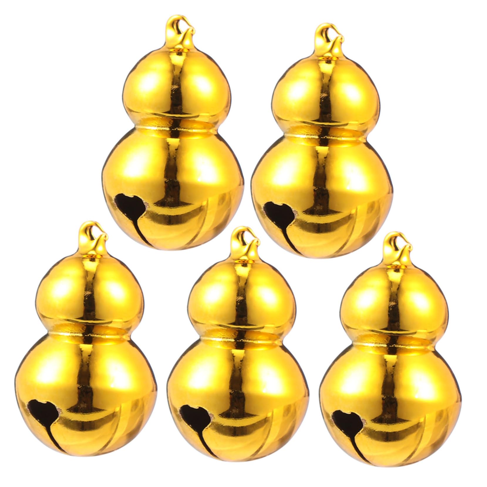Abaodam 5Pcs Gourd Pet Bells Sound Decorative Collar Pendants for Dogs Cats for Christmas Tree Garlands Backpacks and