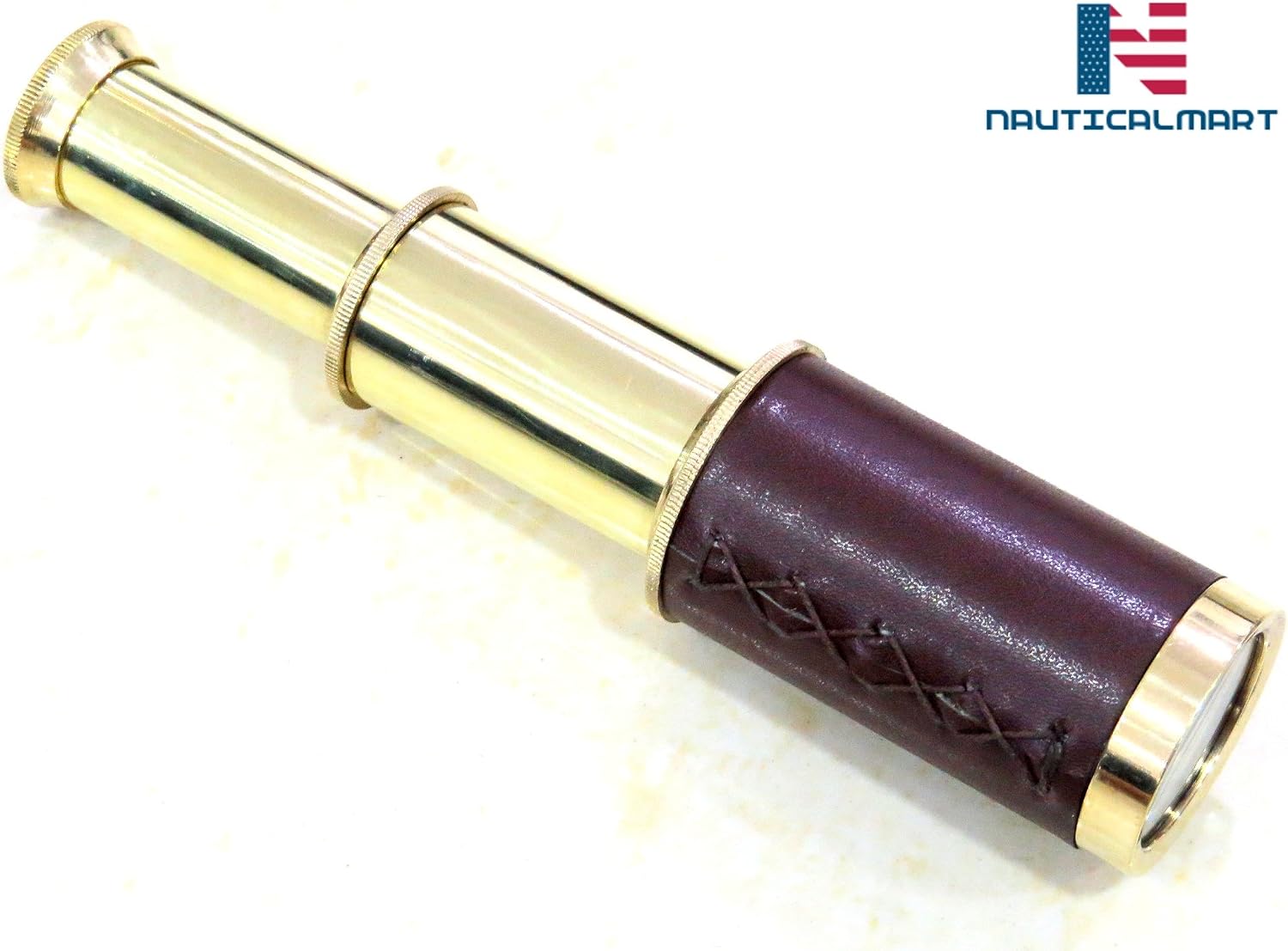 6" Brass Pirate Navigation Telescope - Brown by NauticalMart image 2