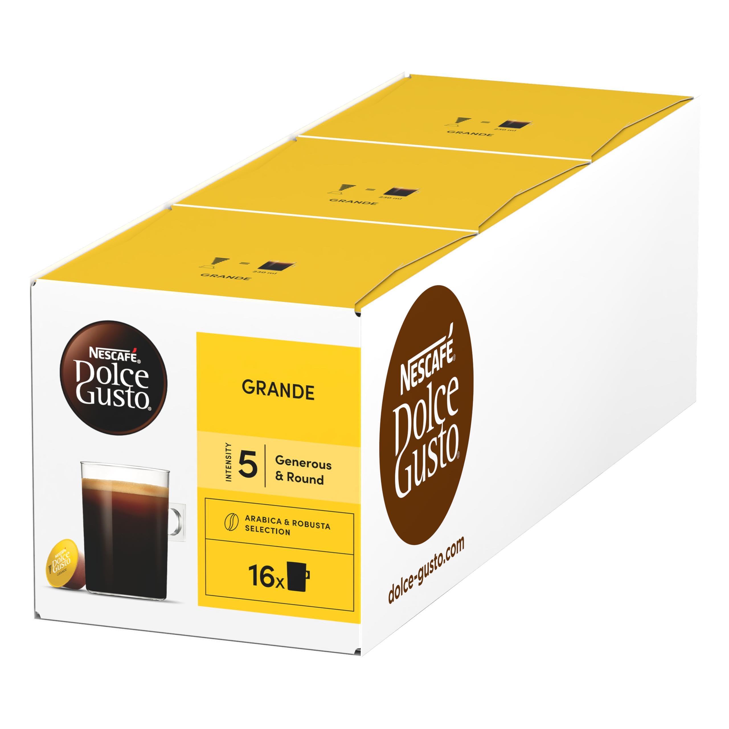 NESCAFÉ DOLCE GUSTO Grande Kaffeekapseln (6 x 16 Kapseln)