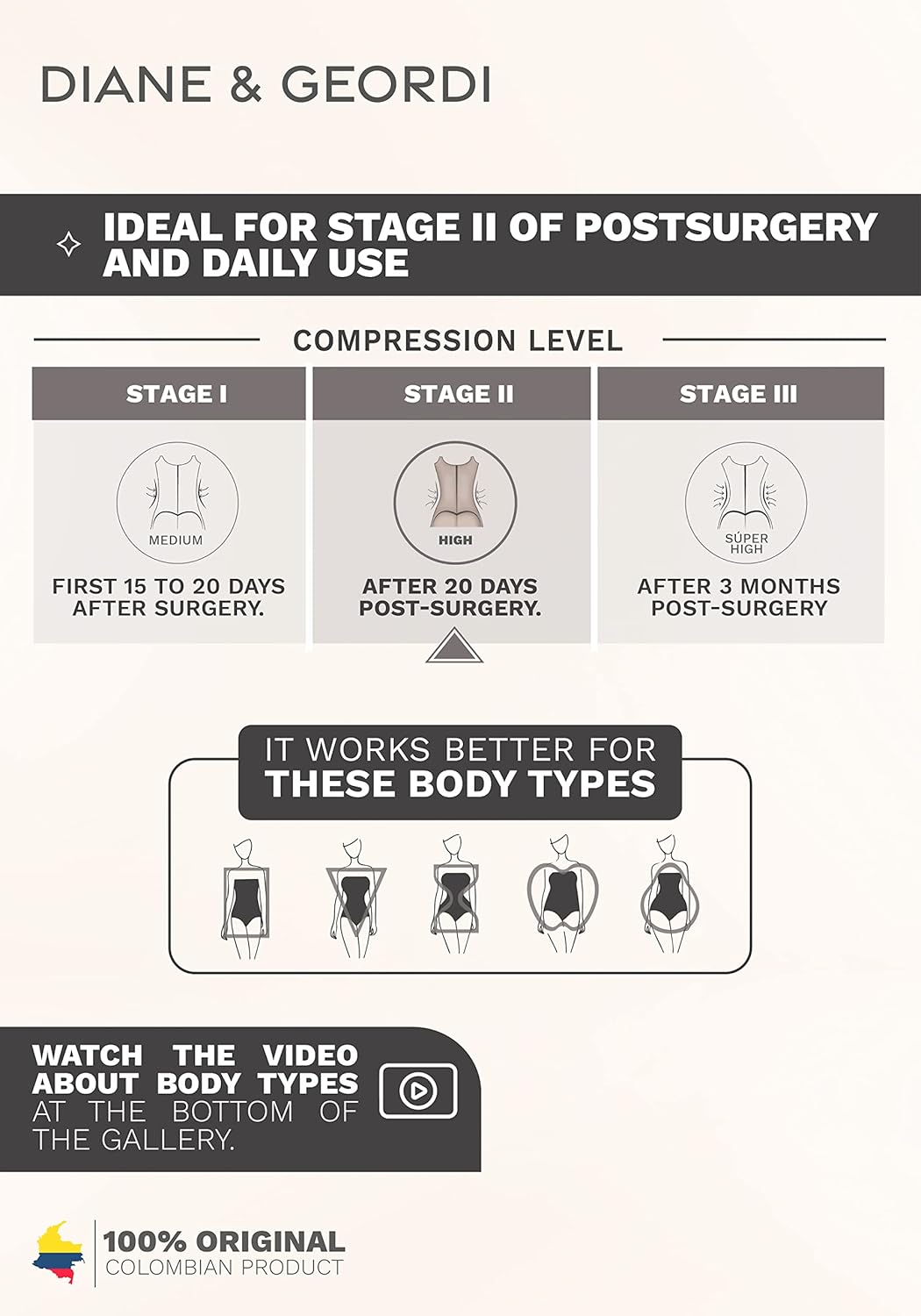 DIANE & GEORDI 2396 Lipo Fajas Stage 2 BBL Colombianas Pospartum Tummy Control Body Shapers Shapewear for Women Girdle - Image 4