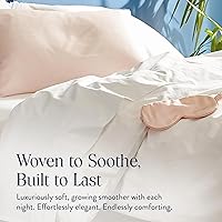 Vista 6 de Brooklinen Máscara de ojos de seda para dormir, rosa rubor, máscara de dormir 100% seda de morera con correa elástica suave, lavable a máquina