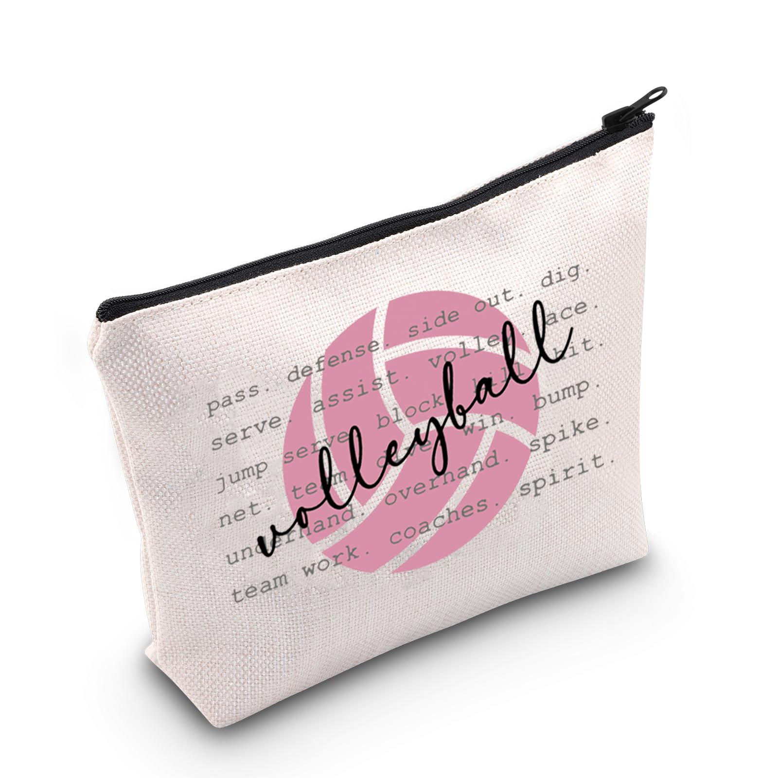 Volleyball Gift for Team Volleyball Player Gift Volleyball Inspired Makeup Bag Gift for Volleyball Fans (Volleyball Bag EU)