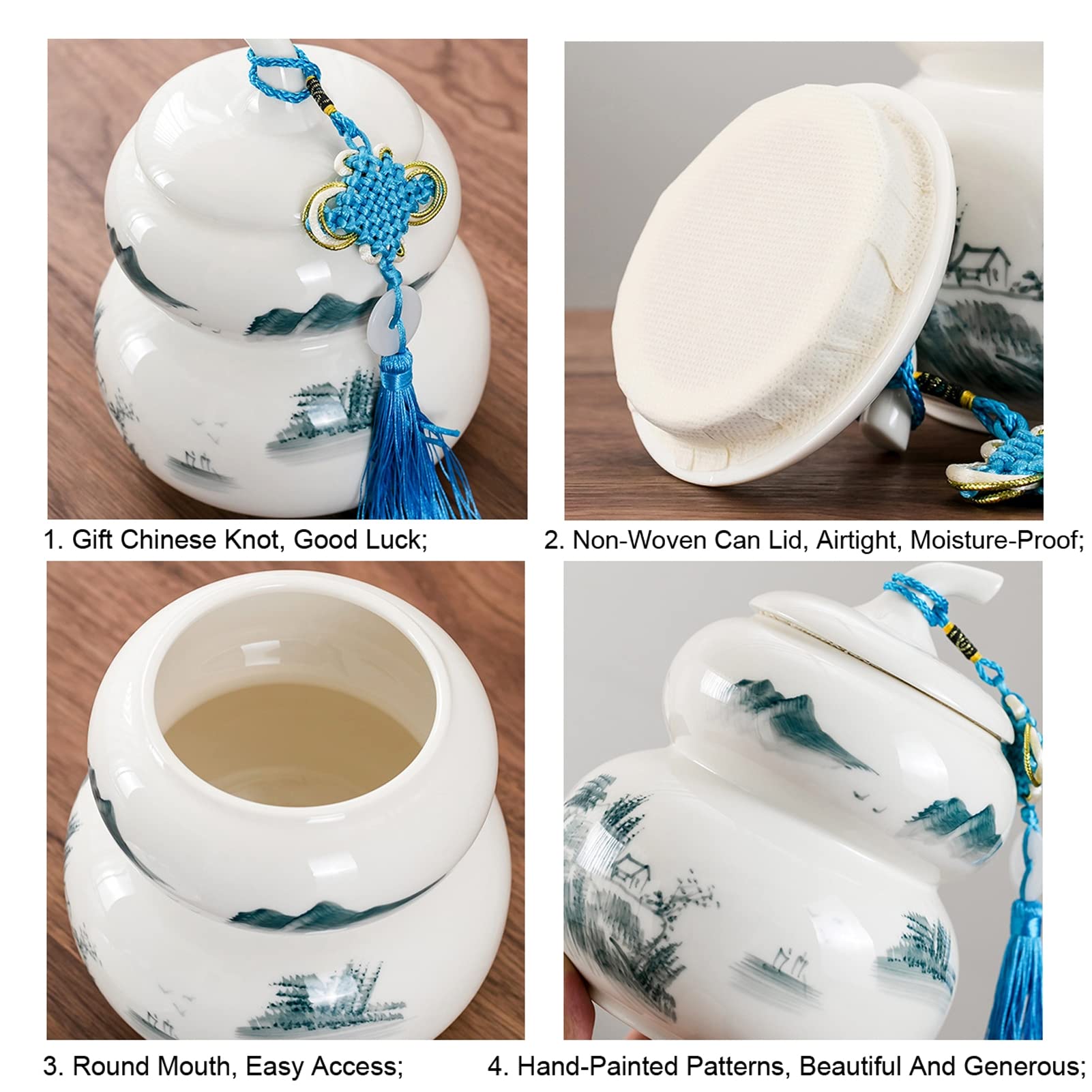 Urny, Pamiątka na prochy – Średniej wielkości ceramiczny słoik urnę(White B)