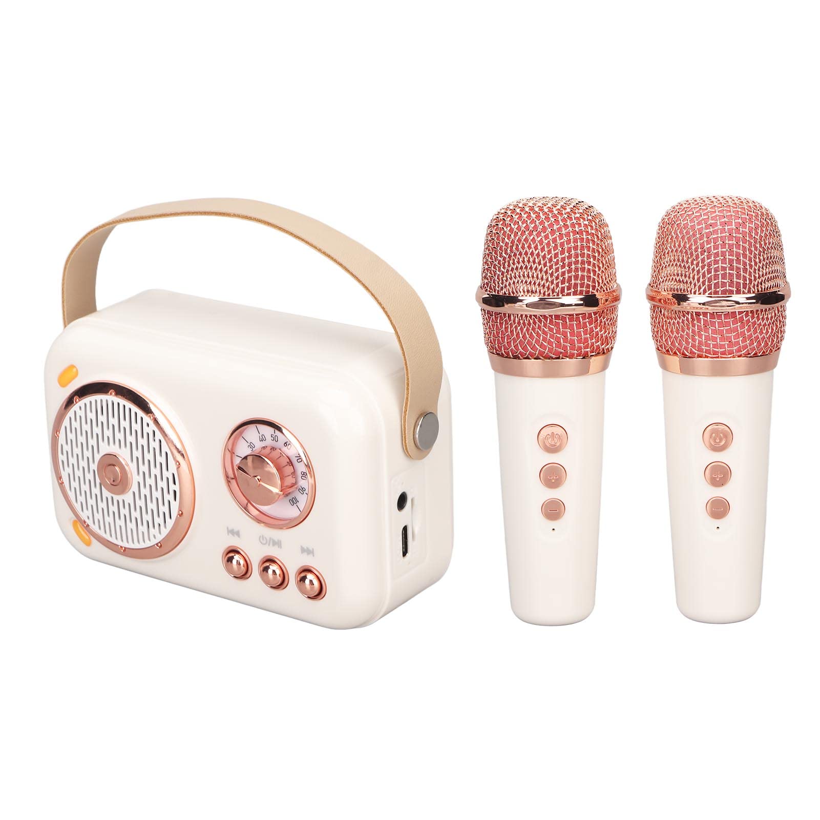 Wielofunkcyjne Urządzenie do Karaoke, Wzmocnione Basy 6 Trybów Przenośny System Głośników PA Bluetooth z Mikrofonem dla Dzieci i Dorosłych