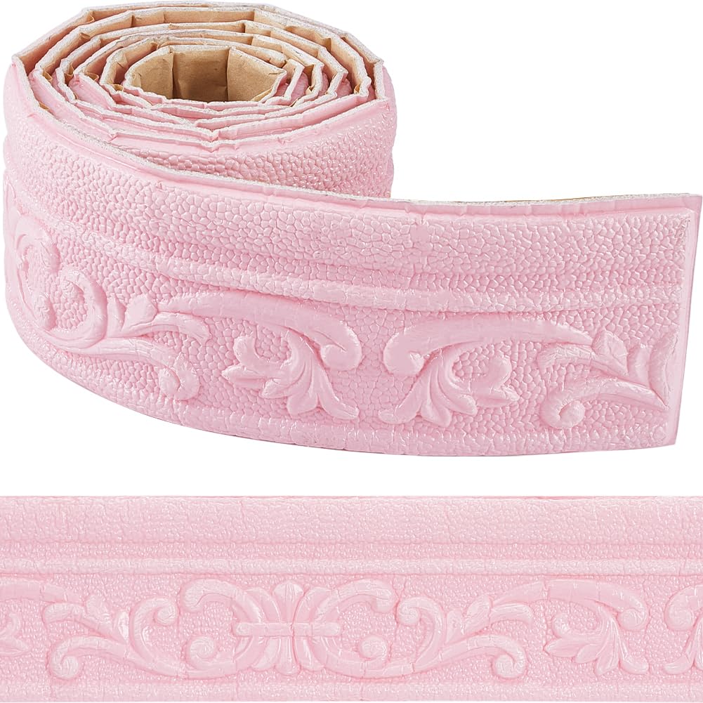 Moulure murale 3D rose CRASPIRE pour décorer une chambre de fille
