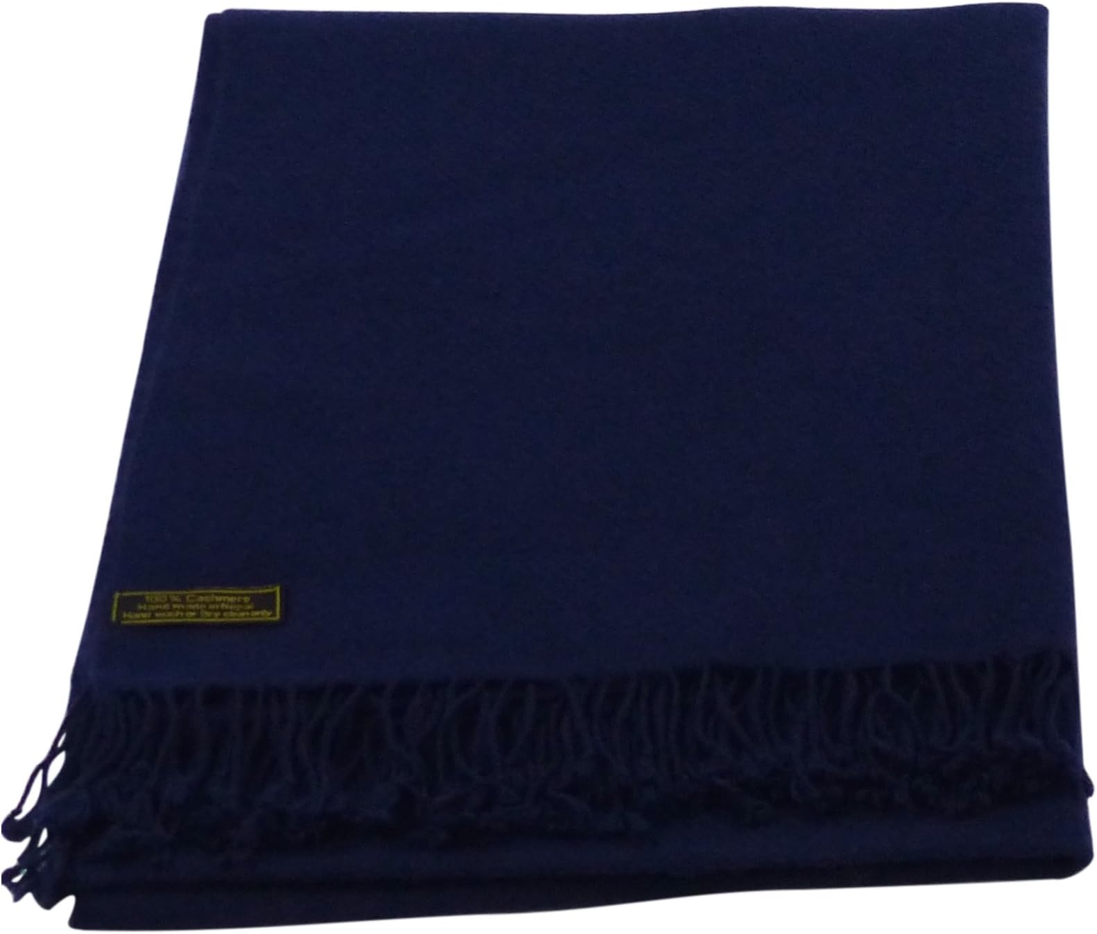 CJ Apparel Dark Blue 100% Cashmere Shawl Pashmina Scarf Wrap Stole Head Wrap Face Cover Hand Made in Nepal NEW