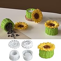 Sunflower Box Cylinder Silicone Resin Mold for Candle Making & Home Decor - Reusable Wave Spiral Casting Mold