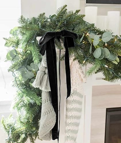 Miniatura 226 de Cinta de terciopelo caqui de 3/8 pulgadas, 25 yardas para árbol de Navidad, envoltura de regalos, ramo de flores, decoraciones de corona