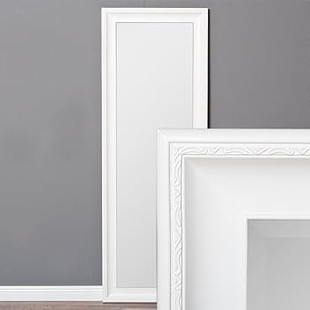 Lebenswohnart Wandspiegel Copia 140x50cm Pur Weiss Spiegel Barock Holzrahmen Facette Amazon De Kuche Haushalt