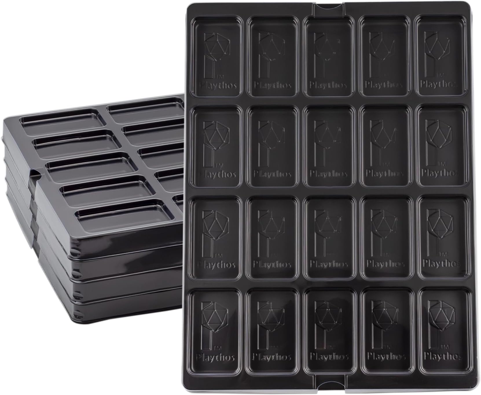 Flying Buffalo Game Piece Counter Trays (5-Pack); War Game and Board Game Storage Sorting Organizers, Playthos Collection