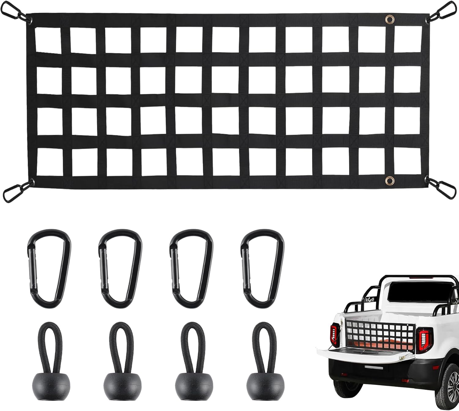 Amiss Tailgate Net for Full Size Truck Bed, Adjustable